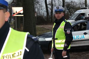 policjanci ruchu drogowego na służbie