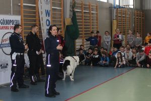 lekcja edukacyjna, prezentacja sprzętu, prezentacja psów