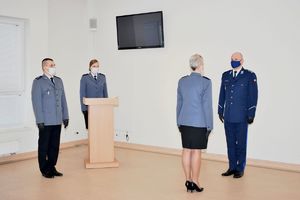 Obejmująca powierzenie obowiązków składa meldunek Komendantowi Wojewódzkiemu Policji w Bydgoszczy