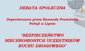 ogłoszenie o debacie społecznej &quot;Bezpieczeństwo niechronionych uczestników ruchu drogowego&quot;