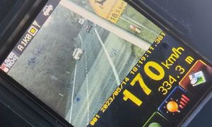 zdjęcie z licznika fotoradaru  - 170km/h