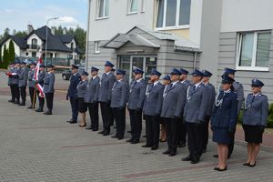 awansowani policjanci, poczet sztandarowy, poczet flagowy