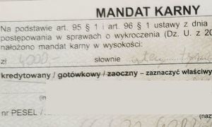 mandat karny 4000 złotych