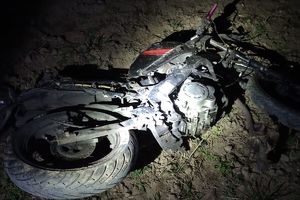 motocykl po wypadku