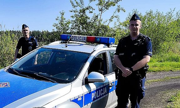 policjanci z Posterunku Policji w Skępem