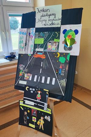 prace dzieci dotyczące tematyki noszenia odblasków