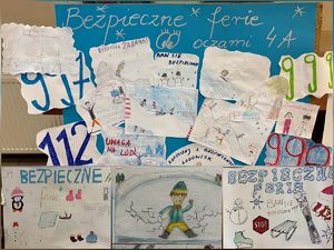 prace plastyczne dzieci  - Bezpieczne ferie