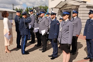 policjanci biorą udział w obchodach Święta Policji