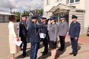 policjanci biorą udział w obchodach Święta Policji